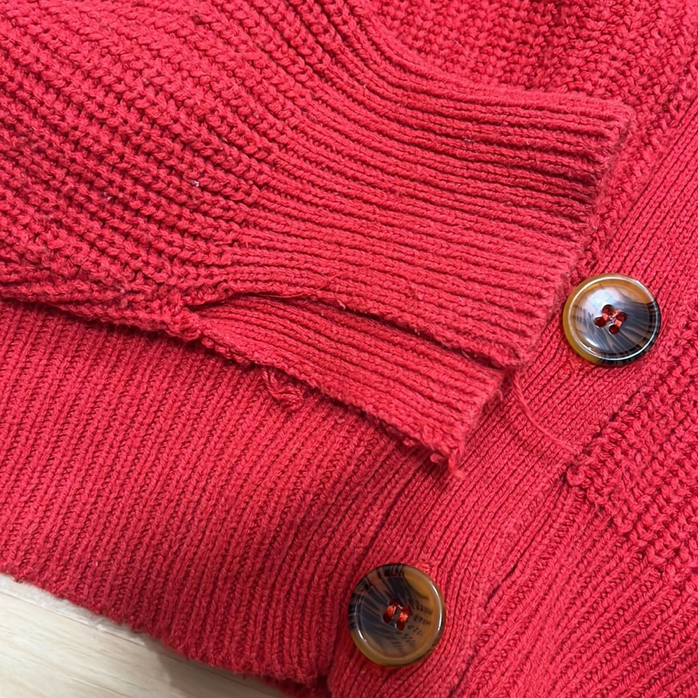 Cropped Red Cardigan - Picture 4 of 4